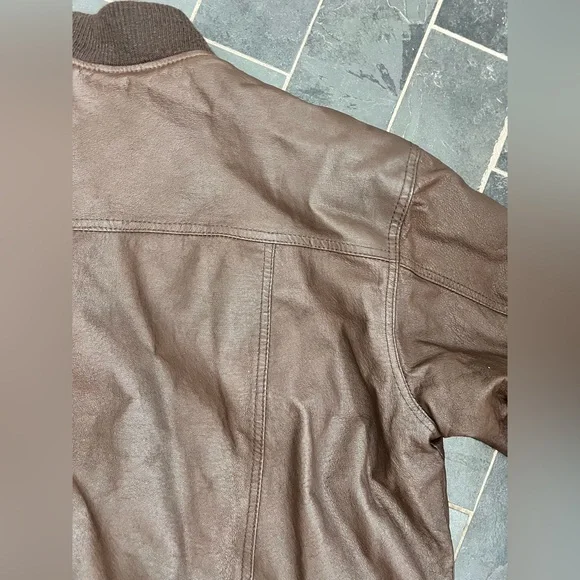 Vintage urban cowboy brown leather bomber - Picture 13 of 16